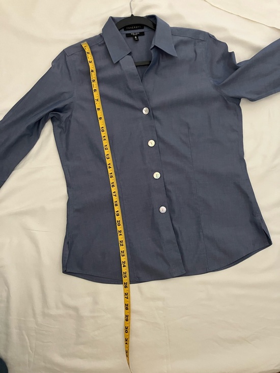 Foxcroft Slate Blue Button-Down Shirt